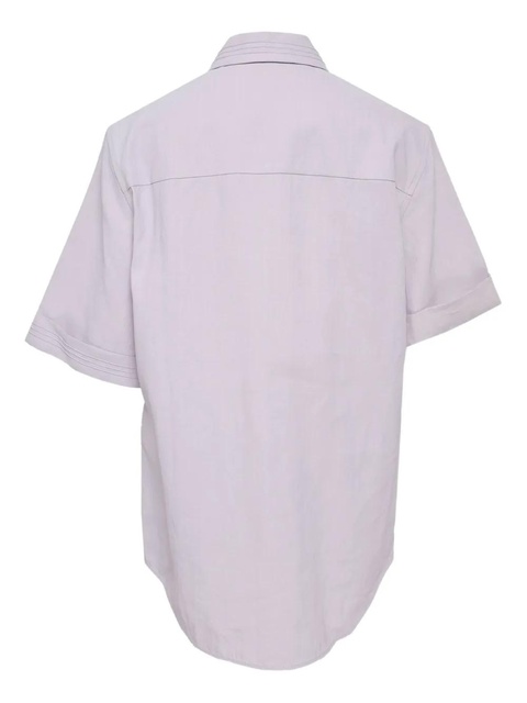 Jil Sander buttoned short-sleeve shirt - Purple - zdjęcie produktu nr 1