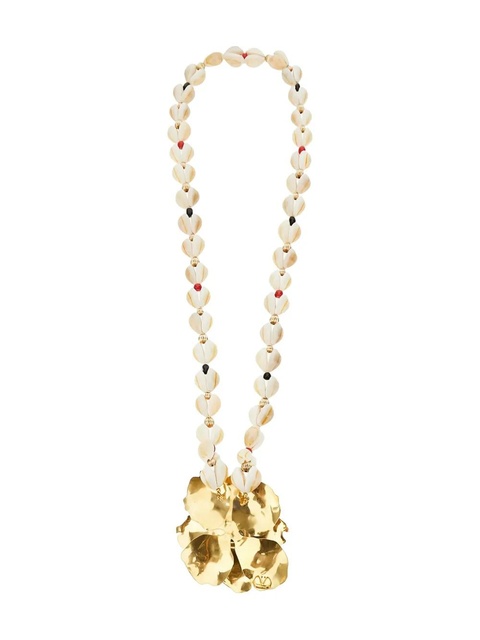 Valentino Garavani Jardin Aquatique shell metal necklace - Gold - zdjęcie produktu nr 2