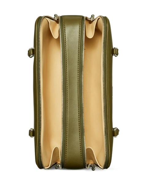 Tory Burch small Marshmallow leather zip-top bag - Green - zdjęcie produktu nr 2