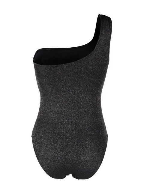 GANNI glitter-detail one-shoulder swimsuit - Black - zdjęcie produktu nr 2
