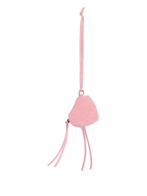 Balenciaga heart-shaped leather keyring - Pink - zdjęcie produktu nr 1