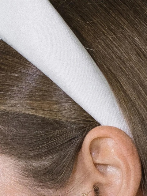 Jennifer Behr Kate silk headband - Grey - zdjęcie produktu nr 2