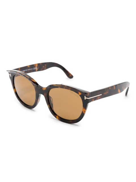 TOM FORD Eyewear Tamara oversize-frame sunglasses - Brown - zdjęcie produktu nr 1