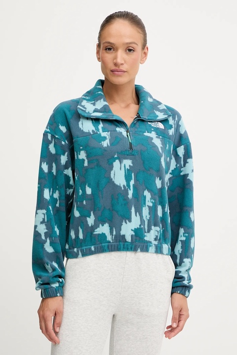 The North Face bluza treningowa Mountain Athletics damska kolor turkusowy wzorzysta NF0A8E30DQD1 - zdjęcie produktu nr 1