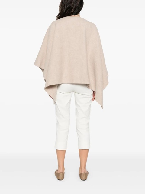 Max Mara asymmetric-hem poncho - Neutrals - zdjęcie produktu nr 2