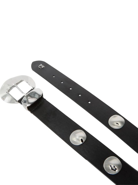 PINKO metallic-buckle studded belt - Black - zdjęcie produktu nr 2