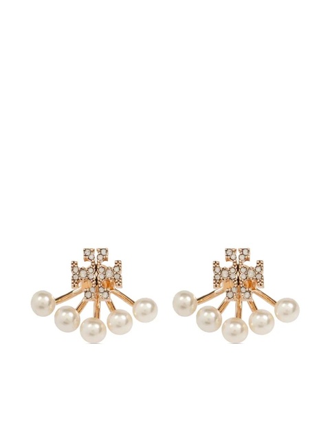 Tory Burch Kira pearl front-back earrings - Gold - zdjęcie produktu nr 1
