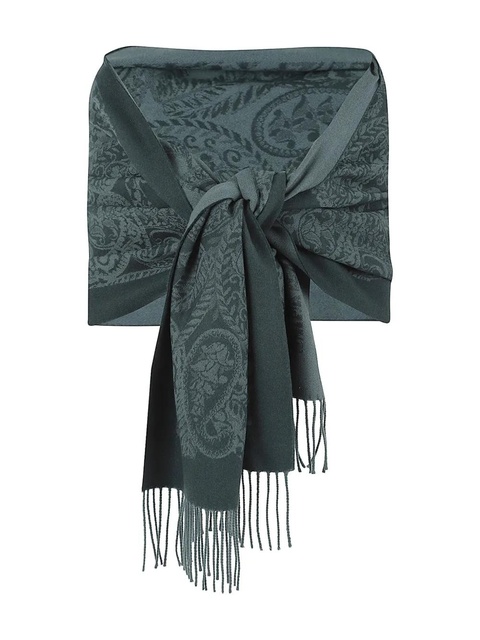 ETRO paisley-print fringed scarf - Grey - zdjęcie produktu nr 2