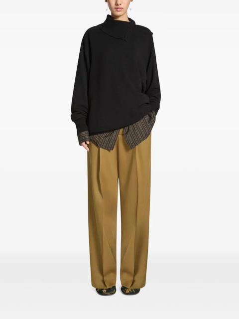 DRIES VAN NOTEN funnel-collar cashmere sweater - Black - zdjęcie produktu nr 2