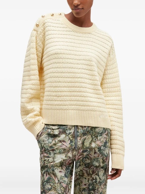 GANNI button-detail sweater - Neutrals - zdjęcie produktu nr 2