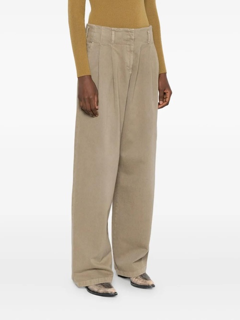 Golden Goose pleated wide-leg trousers - Green - zdjęcie produktu nr 2