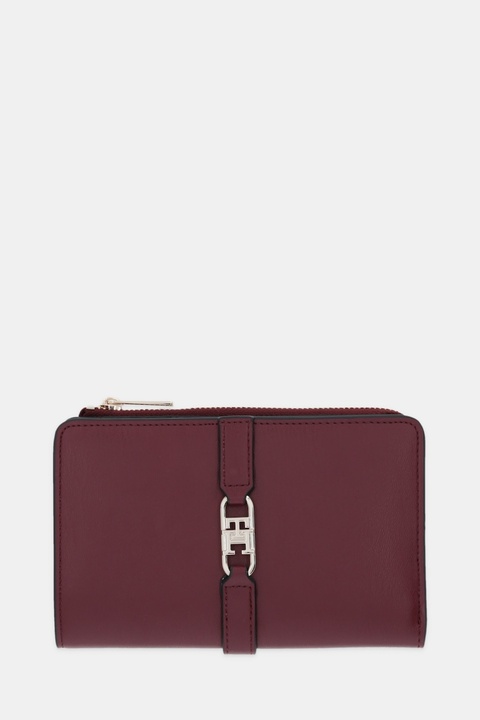 Tommy Hilfiger portfel damski kolor bordowy AW0AW17752 - zdjęcie produktu nr 1