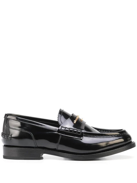 Alexander Wang embossed-logo loafers - Black - zdjęcie produktu nr 1