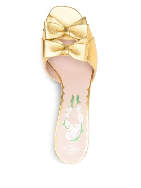 Valentino Garavani 75mm Bowow leather sandals - Gold - zdjęcie produktu nr 2