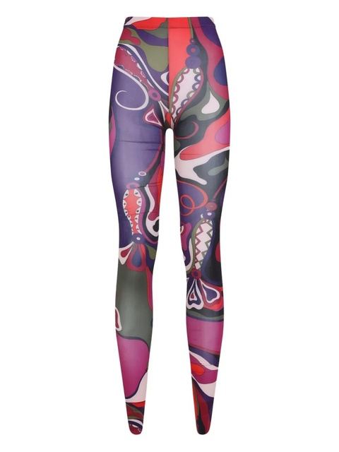PUCCI abstract-print tights - Red - zdjęcie produktu nr 1
