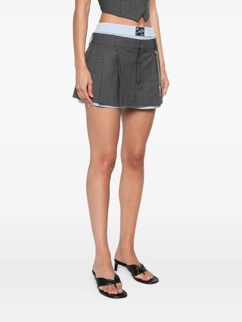 Alexander Wang pleated key-chain shorts - Grey - zdjęcie produktu nr 2