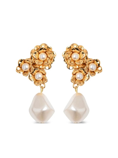 Jennifer Behr Romina flower-pearl earrings - Gold - zdjęcie produktu nr 1