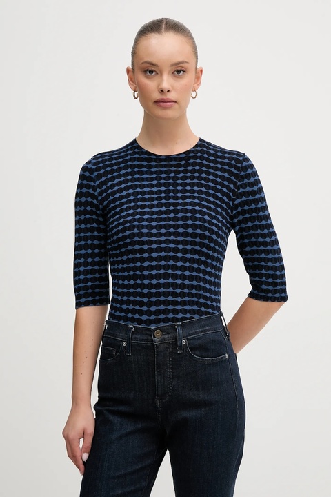 United Colors of Benetton sweter damski kolor granatowy lekki 12F3D10EE - zdjęcie produktu nr 1