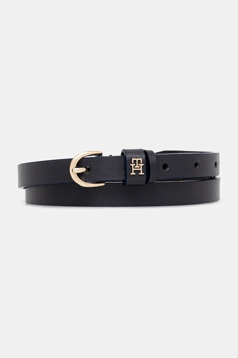 Tommy Hilfiger pasek skórzany damski kolor granatowy AW0AW17759 - zdjęcie produktu nr 1