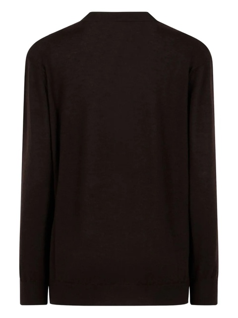 Prada V-neck buttoned cardigan - Brown - zdjęcie produktu nr 2