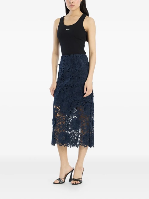 ROTATE BIRGER CHRISTENSEN floral-lace midi skirt - Blue - zdjęcie produktu nr 2