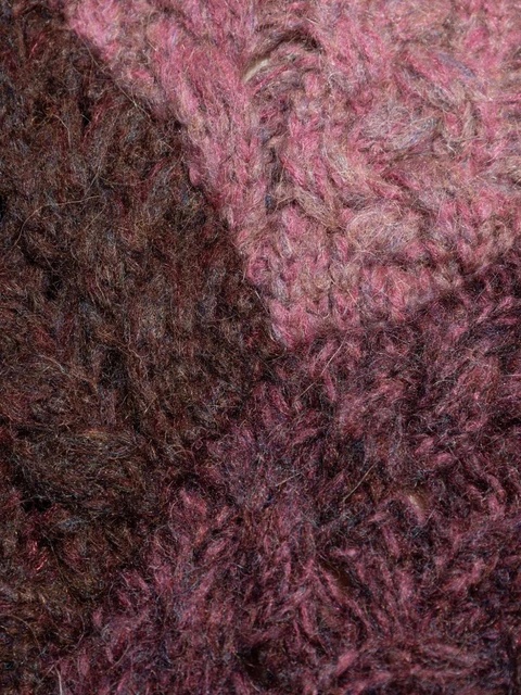 MARANT ÉTOILE cable-knit patchwork sweater - Pink - zdjęcie produktu nr 2