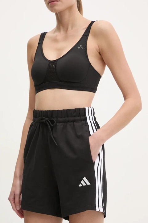 adidas szorty Essentials damskie kolor czarny wzorzyste high waist JD0908 - zdjęcie produktu nr 1