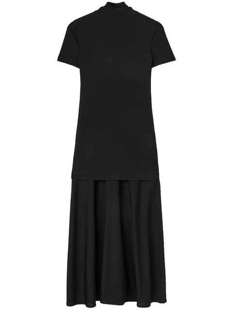 Jil Sander layered-design midi dress - Black - zdjęcie produktu nr 1