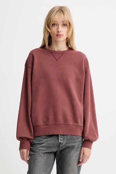 Levi's bluza bawełniana damska kolor czerwony gładka A8789 - zdjęcie produktu nr 1