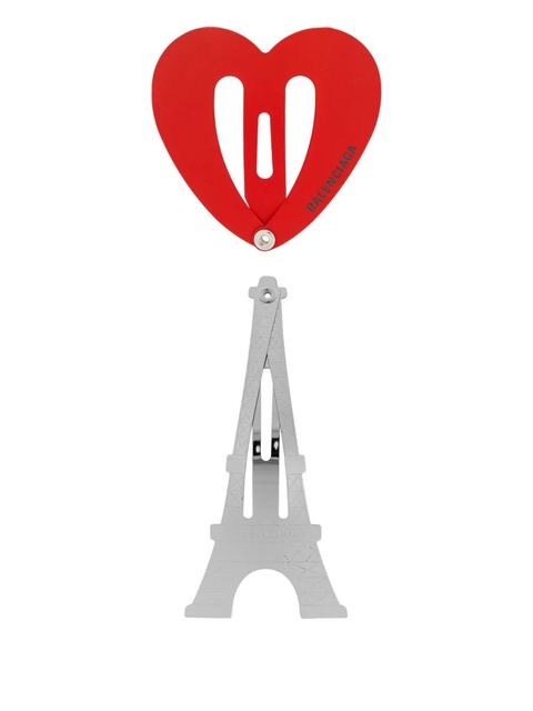 Balenciaga eiffel-tower hair clip (set of two) - Silver - zdjęcie produktu nr 1