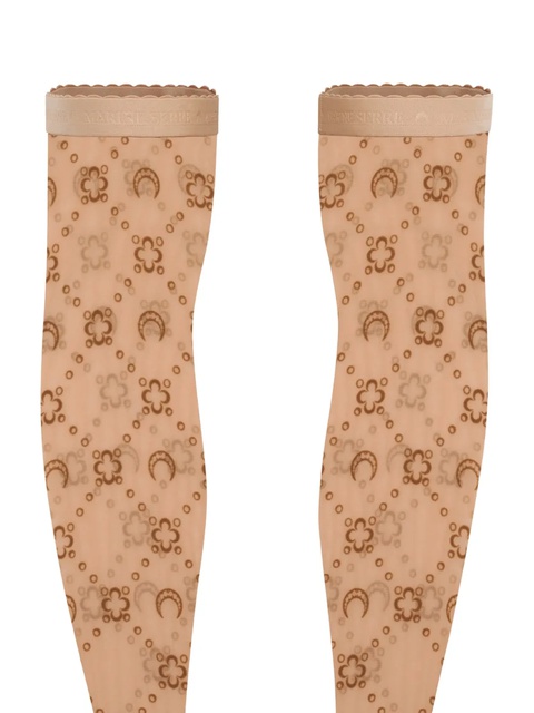 Marine Serre Moonogram mesh socks - Neutrals - zdjęcie produktu nr 1