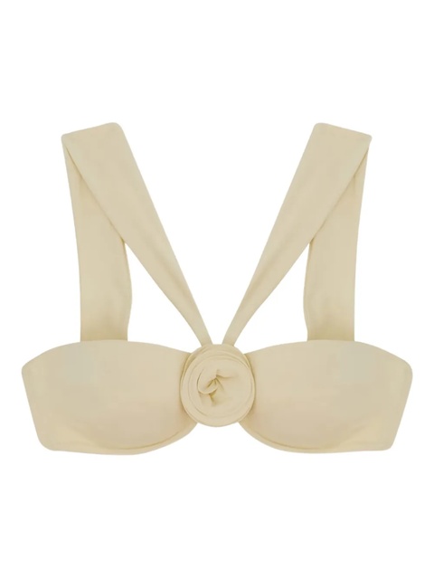 La Reveche embellished-rose bikini top - Neutrals - zdjęcie produktu nr 1
