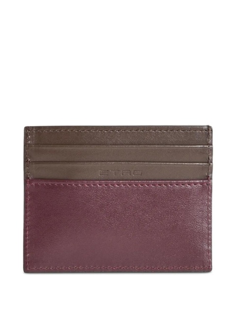 ETRO two-tone leather card holder - Red - zdjęcie produktu nr 2
