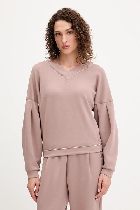 BOSS bluza damska kolor brązowy gładka 50545647 - zdjęcie produktu nr 1
