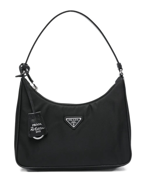 Prada small triangle-logo shoulder bag - Black - zdjęcie produktu nr 1