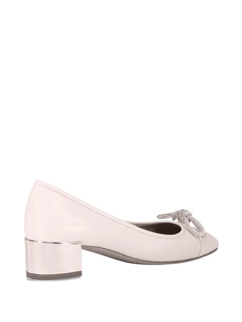 Aquazzura 35mm Parisina bow-embellished pumps - Neutrals - zdjęcie produktu nr 1