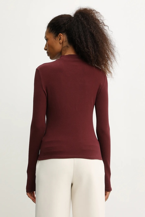Guess longsleeve ALBA kolor bordowy z półgolfem V5BP10 KCBF1 - zdjęcie produktu nr 2