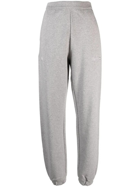 The Attico Penny logo-appliqué cotton track pants - Grey - zdjęcie produktu nr 1