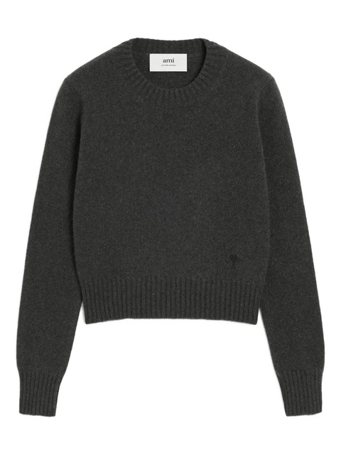 AMI Paris Ami De Coeur crew-neck sweater - Grey - zdjęcie produktu nr 1
