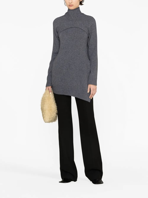 Jil Sander layered ribbed-knit jumper - Grey - zdjęcie produktu nr 1