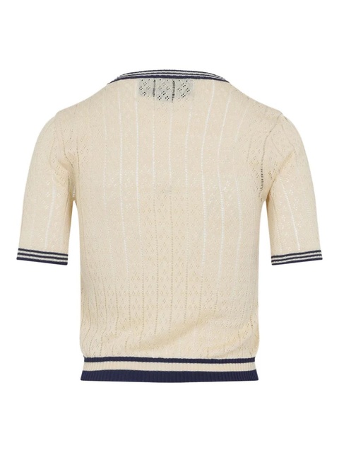 Valentino Garavani embroidered-pocket short-sleeve cardigan - Neutrals - zdjęcie produktu nr 2