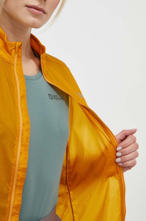 Jack Wolfskin wiatrówka Gravex kolor żółty - zdjęcie produktu nr 1