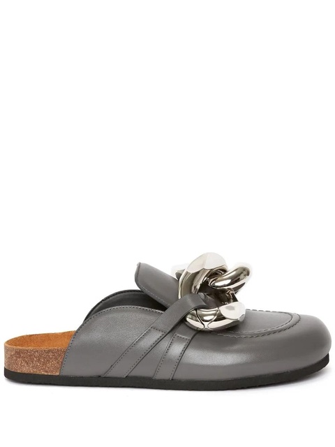 JW Anderson Chain-detail leather loafers - Grey - zdjęcie produktu nr 1