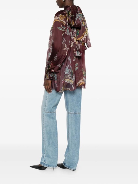 ETRO paisley-print silk blouse - Red - zdjęcie produktu nr 2