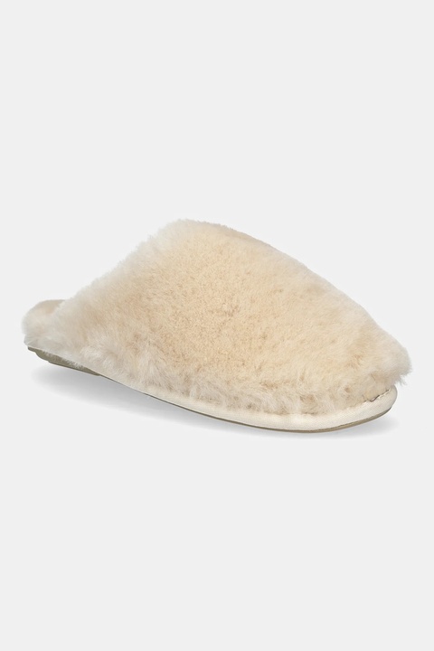 Answear.LAB kapcie wełniane kolor beżowy - zdjęcie produktu nr 1