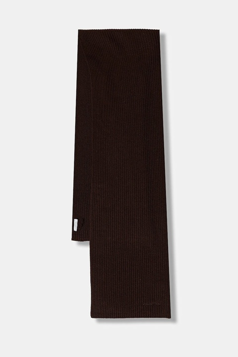 Lanvin szalik wełniany kolor brązowy wzorzysty 710009252 - zdjęcie produktu nr 1