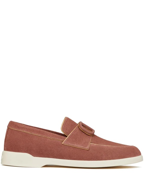 Valentino Garavani Leisure Flows leather loafers - Brown - zdjęcie produktu nr 1