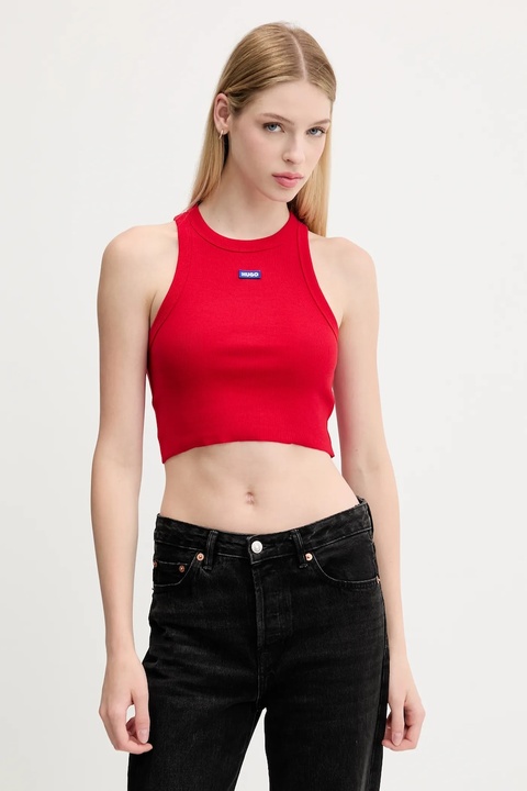 Hugo Blue top damski kolor czerwony 50511450 - zdjęcie produktu nr 1