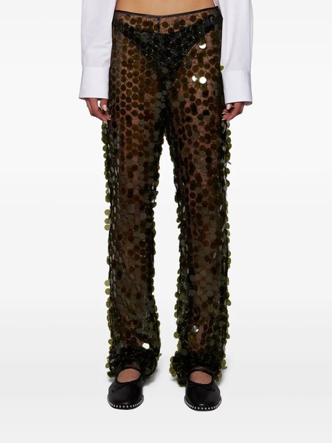 Coperni sequinned flared trousers - Green - zdjęcie produktu nr 2