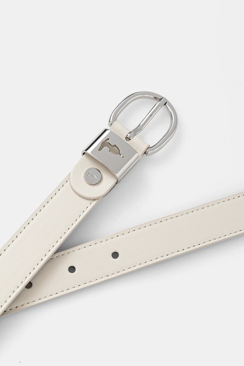 Trussardi pasek skórzany damski kolor beżowy B344B000005N - zdjęcie produktu nr 2